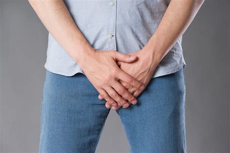 Pain In Prostate Man Suffering From Prostatitis Or From A Venereal
