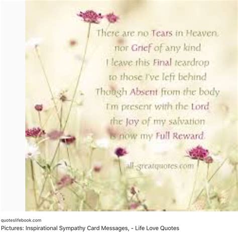 Pin by Darlene Twymon on Sayings | Tears in heaven, Sympathy card messages, Sympathy quotes