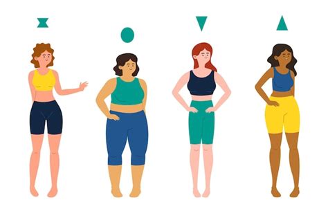 Free Vector Drawn Types Of Female Body Shapes