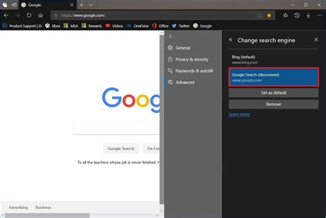 How To Change The Default Search Engine On Microsoft Edge Windows Central