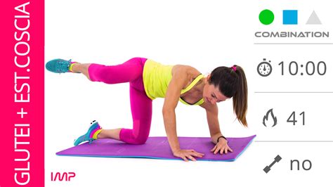 Allenare i glutei a corpo libero richiede un lavoro costante e ben organizzato, sono muscoli molto utilizza la ricerca in alto per trovare gli esercizi per i glutei a corpo libero o con cavigliere oppure naviga tra le pagine per vedere tutti gli esercizi per gambe e glutei. Esercizi Per I Glutei e Per L'esterno Coscia Sul Tappetino