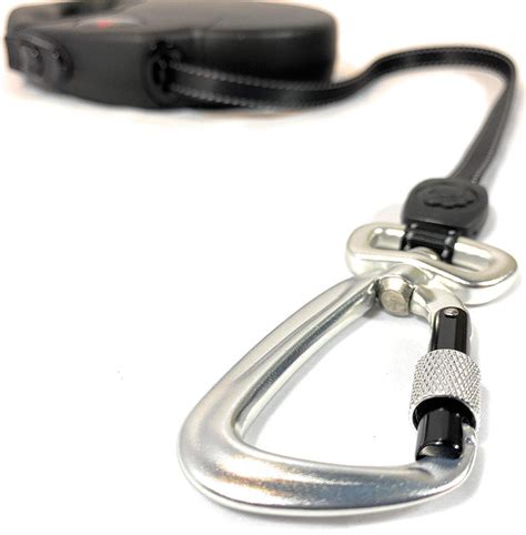 Enthusiast Gear Retractable Carabiner Dog Leash With Lock Egearstore