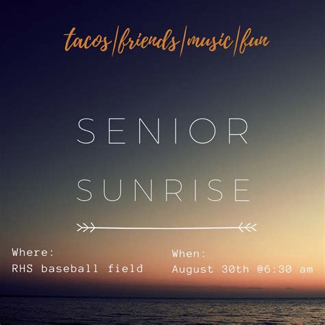 Senior Sunrise Come Celebrate Thursday August 30 2018 The Texan Times