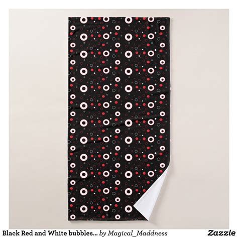 Bath towels tend to be big enough to dry off and wrap over a portion of the body. Black Red and White bubbles Polka Dot Bath Towel | Zazzle ...