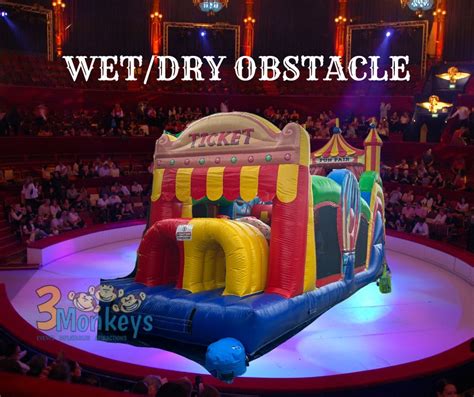 Fun Fair Wet Dry Obstacle Course Rental Monkeys Inflatables