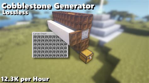 Simplest Cobble Generator In Minecraft Compact And Lossless YouTube