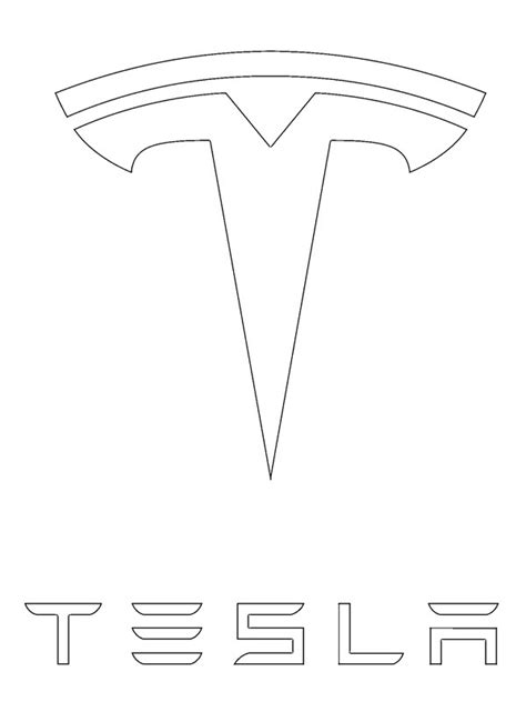 Tesla Logo Coloring Page Funny Coloring Pages