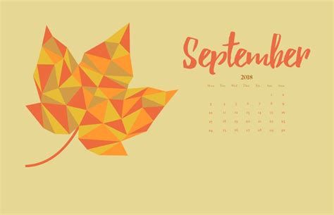 September 2018 Calendar Wallpapers For Background Calendar Wallpaper