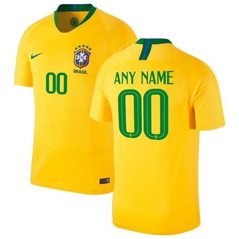 Brazil Soccer Copa America Home Custom Jersey Gold 2019 2020