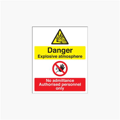 Danger Explosive Atmosphere Signs Safety Sign Uk