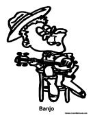 Banjo Coloring Pages