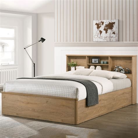 Queen Bed Frame With Bookcase Headboard Hanaposy