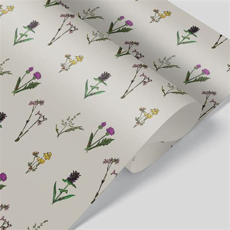 Wild Flowers Of Weardale Luxury Wrapping Paper T Wrap Quarrys Edge