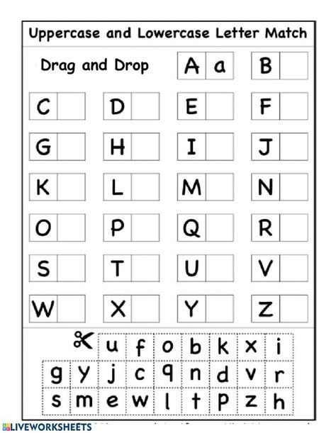 Upper And Lowercase Letters Worksheet Live Worksheets
