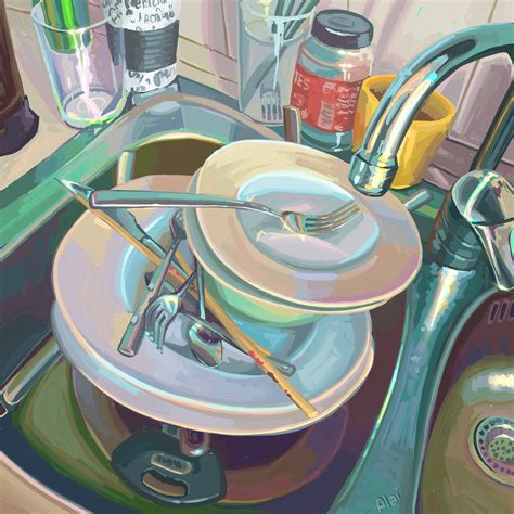 Kitchen Sink Ii Art Print And Canvas Digital Painting Etsy