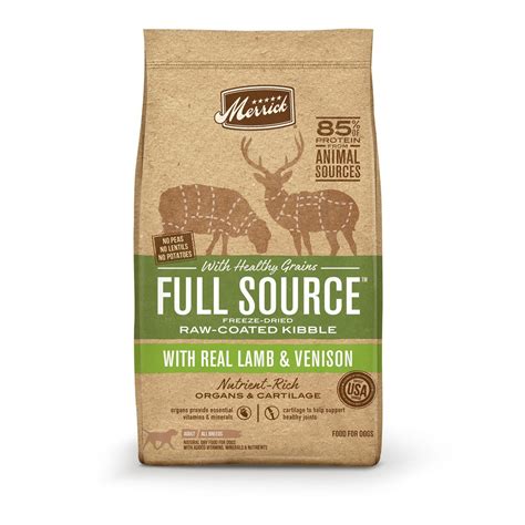Merrick Full Source Raw Coated Kibble Real Lamb And Venison With Healthy