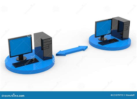 Two Connected Computers Stock Photography Image 21379772