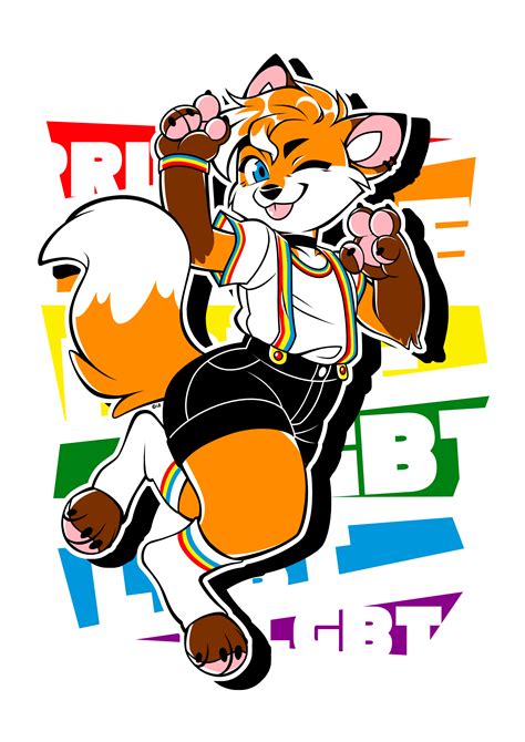 Jessie The Lgbt Pride Fox Art By Luhbazz Rfurry