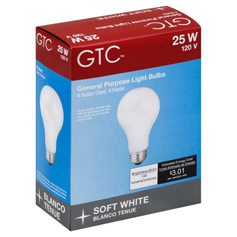 Gtc 25 Watt Soft White General Purpose Light Bulbs Shop Light Bulbs