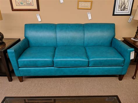 Michele gray reversible sofa chaise. TEAL ENGLAND LEATHER SOFA | Delmarva Furniture Consignment