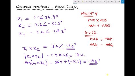 (i) remove the decimals of the two numbers and then take the two numbers as whole numbers and multiply. Multiplication and Division of Complex Numbers in Polar ...