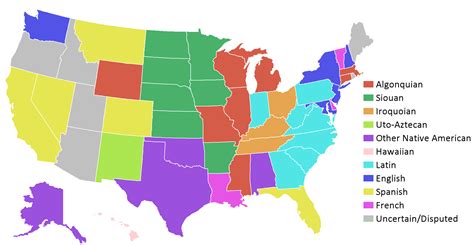 Name of the states of america. List of state name etymologies of the United States ...