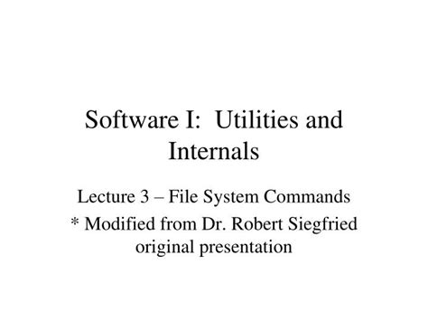 Ppt Software I Utilities And Internals Powerpoint Presentation Free