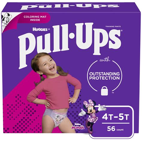 Huggies Pull Ups Training Pants Learning Designs 4t 5t Girls 56ct