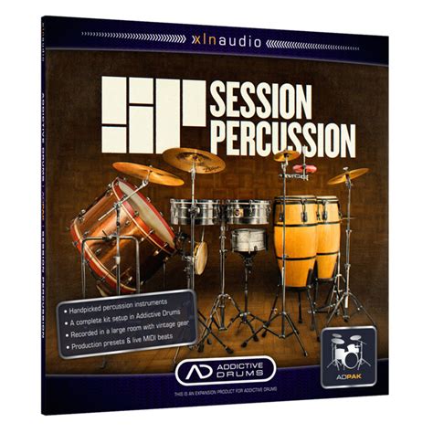 Disc Xln Audio Addictive Drums Session Percussion Adpak Gear4music