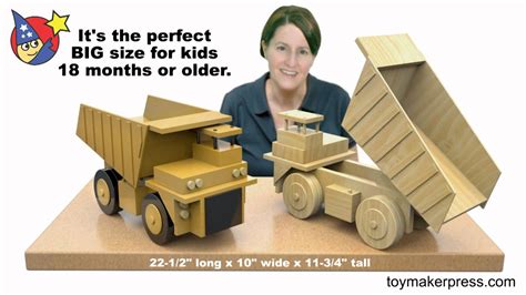 This is a link to a google 3d sketchup drawing for a wooden toy dump truck. Wood Toy Plans - Giant Coal Mine Truck - YouTube