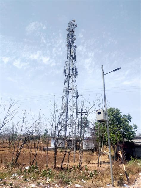 Telecommunication Tower With Sunset Sky Free Image By Mohammed On