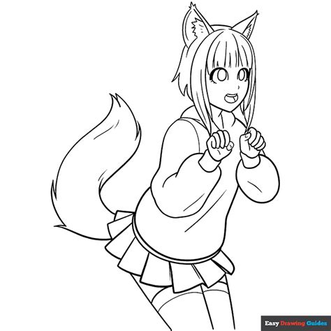 Free Girl Wolf Coloring Pages