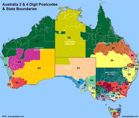 Detailed Australian Postcode Map Download Editable