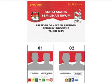 Bakal Segera Dicoblos! Begini Penampilan 5 Surat Suara Pemilu 2019