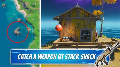 Luckily for you, squatingdog has already released his weekly cheat sheet showing all of the information and locations needed to complete the challenges nice and quickly. Stack Shack Location in Fortnite - Week 6 challenge ...