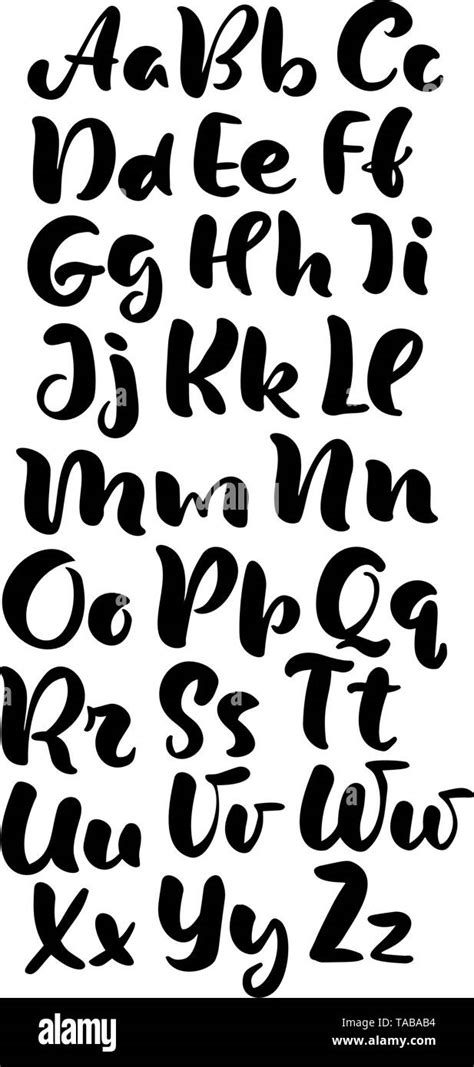 Hand Lettering Alphabet Design Handwritten Brush Script Modern