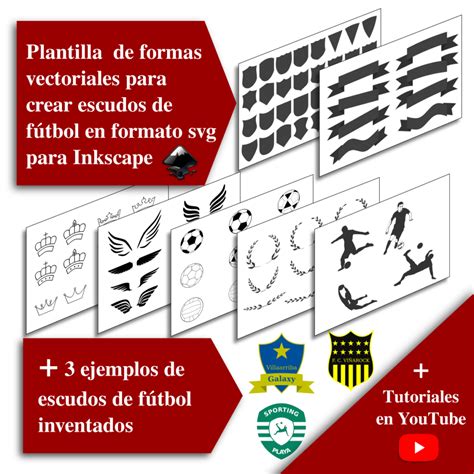 Plantilla de formas vectoriales para crear escudos de fútbol GilGeiger Creative