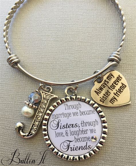 Sweet birthday wishes for sister in law. SISTER in law gift Big sister gift Sister jewelry Bangle