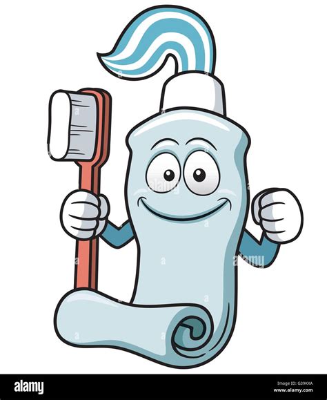 Vector Illustration Of Toothbrush And Toothpaste Cartoon Stock Vector Image And Art Alamy