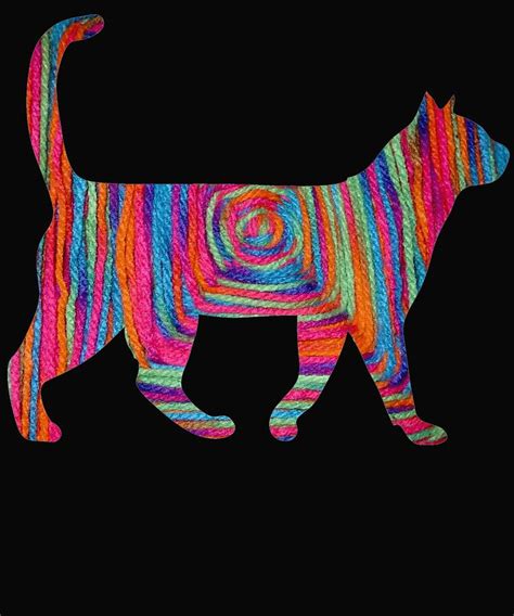 Yarn Squart Cat Digital Art By Kaylin Watchorn