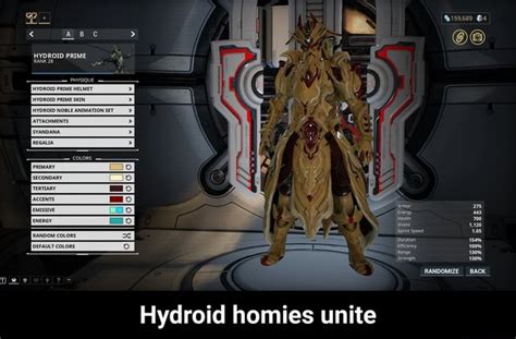 HYDROID PRIME RANK PHYSIQUE HYDROID PRIME HELMET HYDROID PRIME SKIN