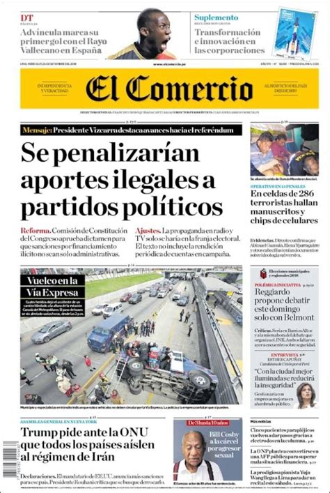 El comercio internacional tiene una perspectiva más global que el comercio exterior puesto que hace referencia a todas las transacciones financieras y comerciales de los diferentes países y los bloques. Portada Miércoles 26 de Septiembre-El Comercio (Perú ...