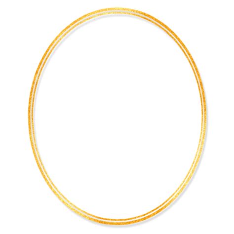Aesthetic Golden Glitters Oval Frame Frames Oval Golden Png