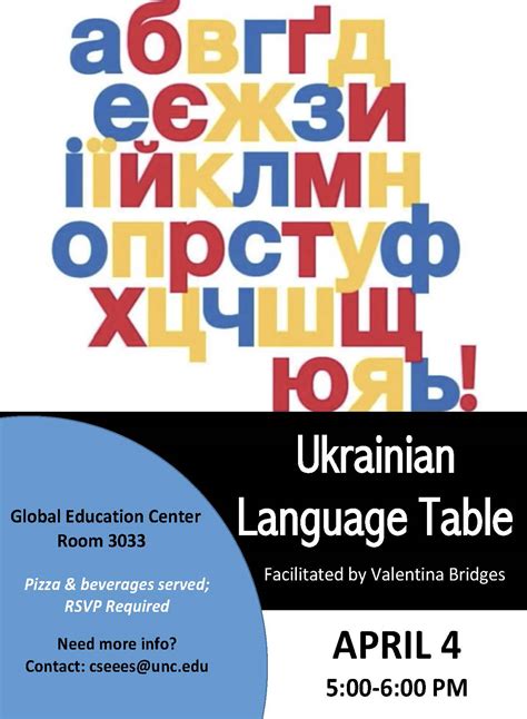 Ukrainian language, alphabet and pronunciation. Ukrainian Language Table - CSEEES