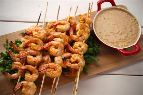 If you don't have shrimp, this would be just as tasty with chicken. Grilled Marinated Shrimp with Peanut Sauce - Life In ...