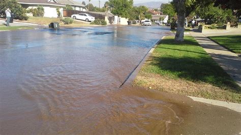 Water Main Ruptures Near Anaheim Elementary School