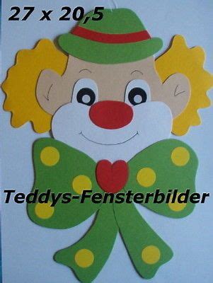 Ausmalbilder clown malvorlagen clown zum ausdrucken clown. Teddys Fensterbilder 9 ´ Clown mit großer Schleife ...