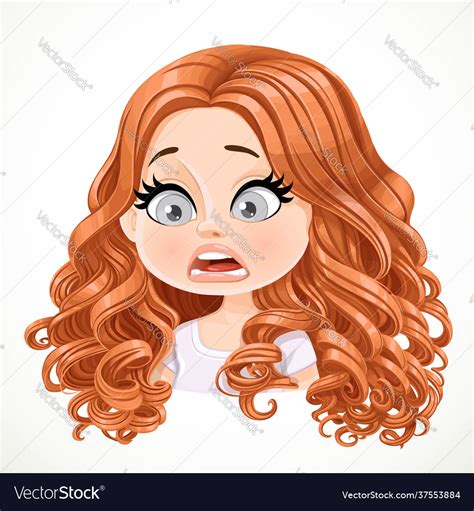 beautiful cartoon brunette girl with brown hair vector image