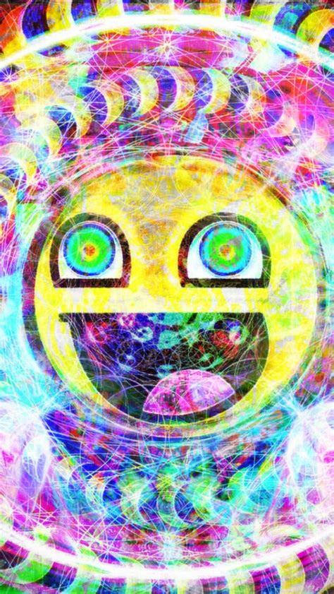 Trippy Psychedelic Smiley Hd Iphone Background Wallpaper En