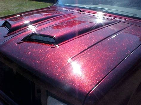 Rose Red Metal Flake Solvent Resistant Paint With Pearl Custom